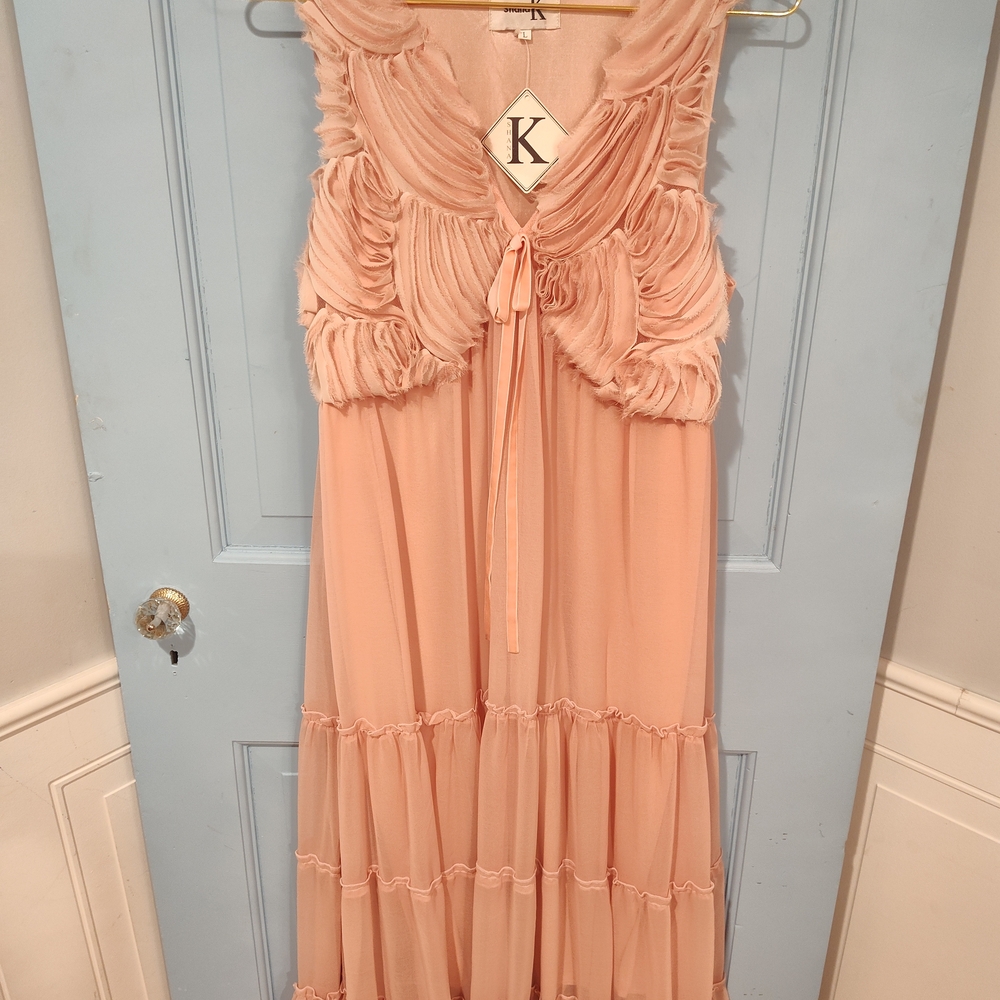 SHANA K Elegant Pink Ruffled Top